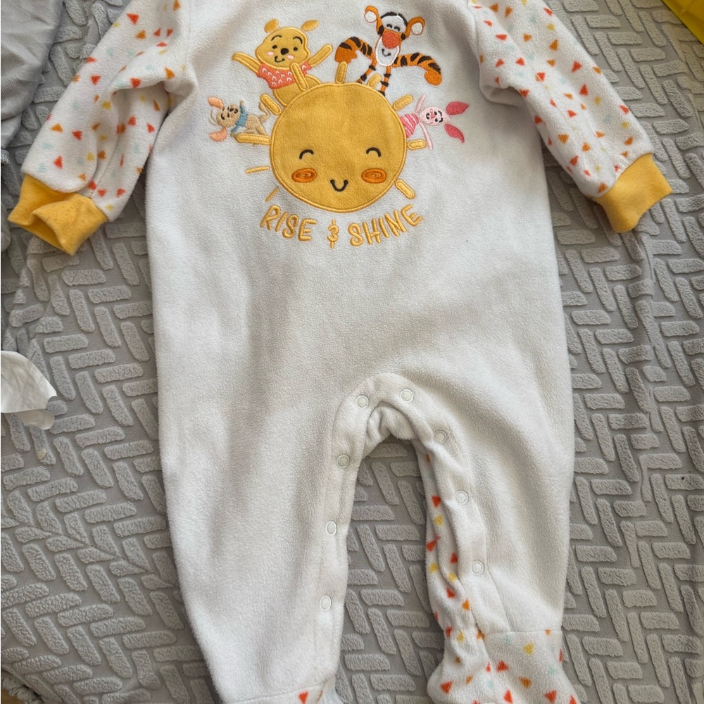 Disney baby Winnie the Pooh and friends 'Rise & Shine' fleece sleeper